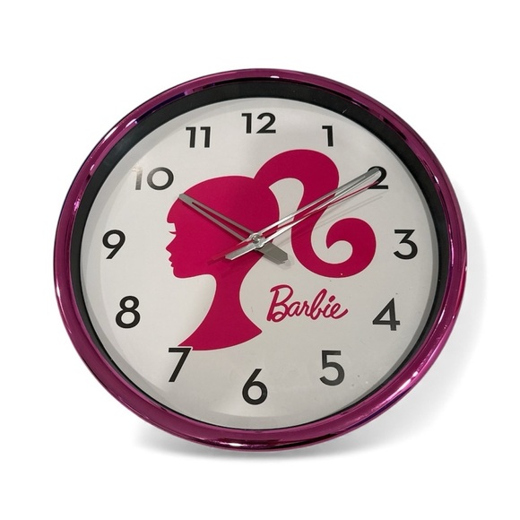 Barbie Other - Barbie Fuchsia and White Wall Clock